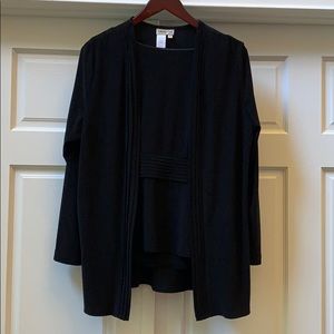 Coldwater Creek Black Cardigan/Shell Set - Size 16